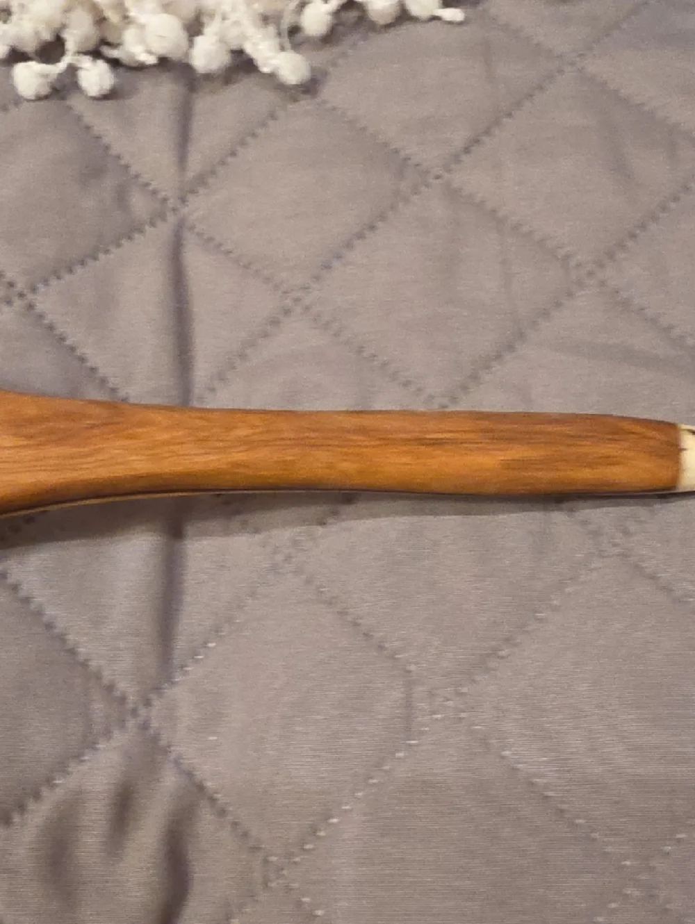 Hand-Carved Africa Olive Wood Salad Servers With Batik Cow Bone Handle Accent